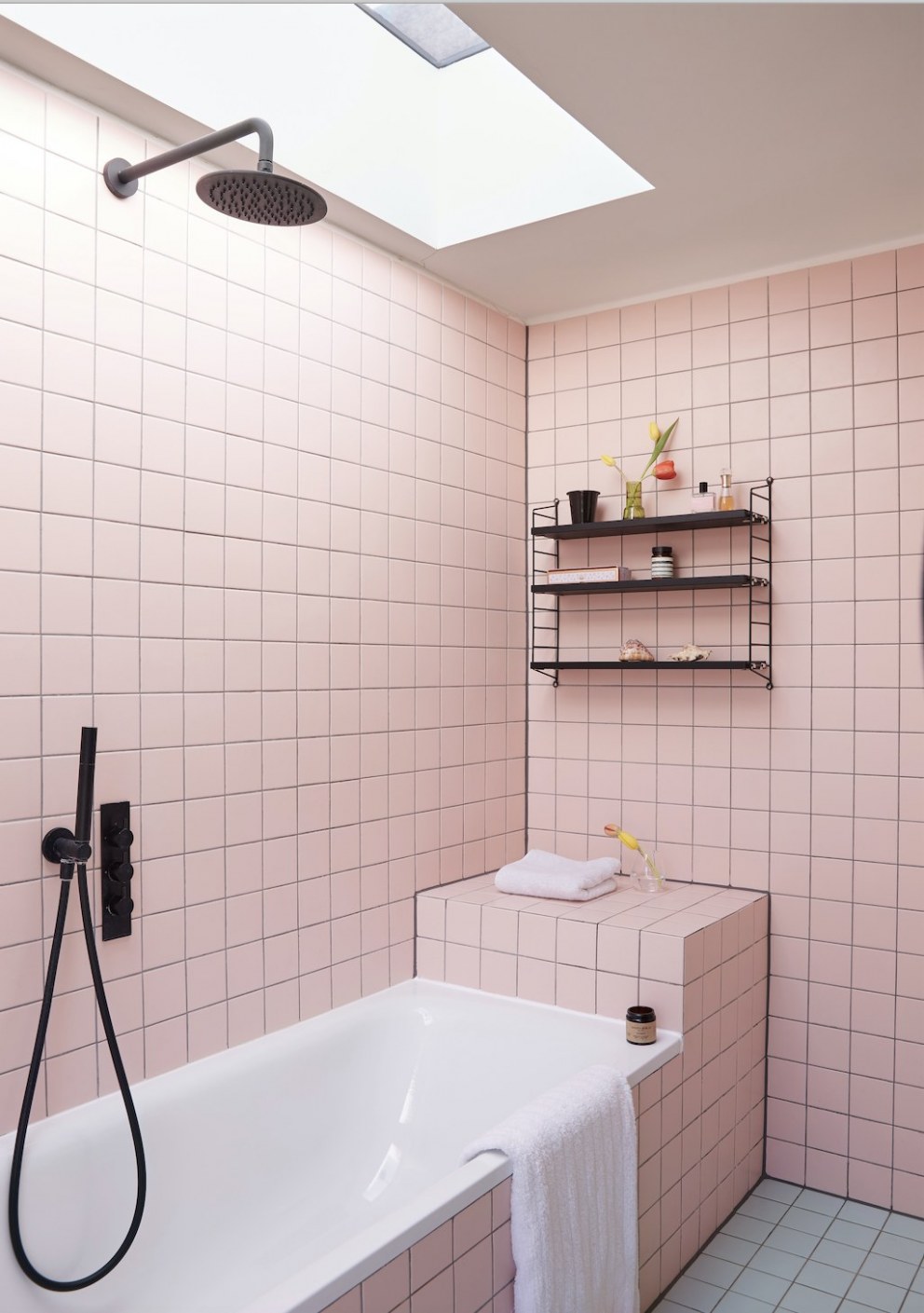Hackney Home | pink bathroom 2  -bath  | Interior Designers